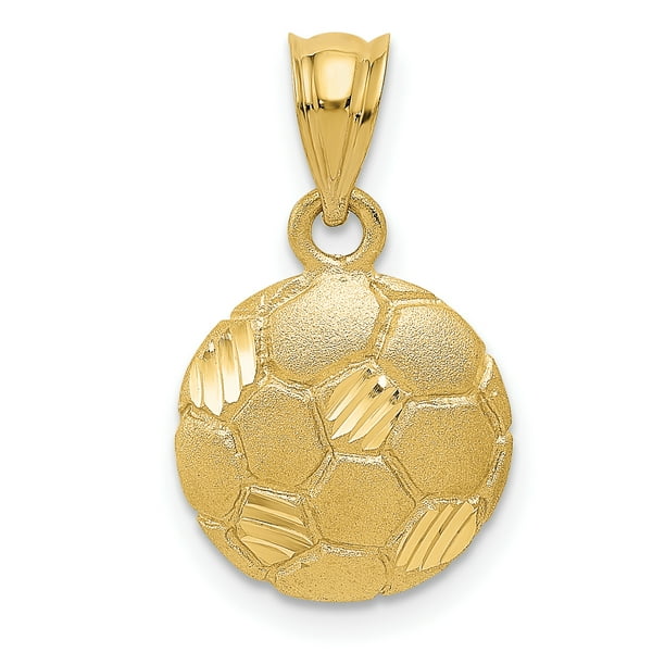 17mm x 23mm Mia Diamonds 14k Yellow Gold I Heart Soccer with soccer Ball Pendant 17mm x 23mm Mia Diamonds 14k Yellow Gold I Heart Soccer with soccer Ball Pendant